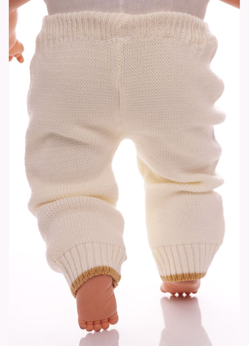 Бежевий зимній костюм із довгим рукавом в'язаний з мавпою бежевий 68 см (27365) BABYKROHA