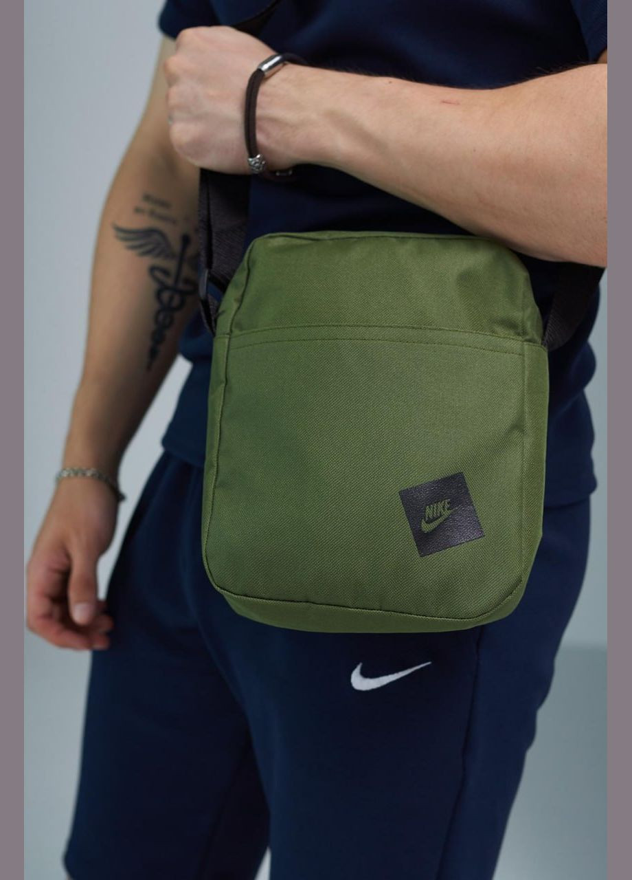 Барсетка хакі чорний квадрат No Brand (343261852)