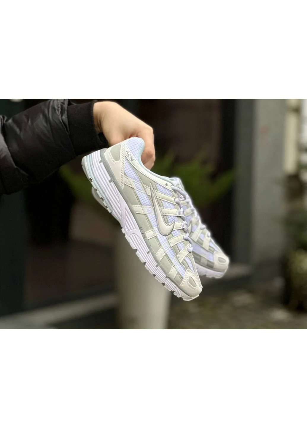 Белые демисезонные кроссовки мужские nike p-6000 white grey найк п-6000 белые No Brand