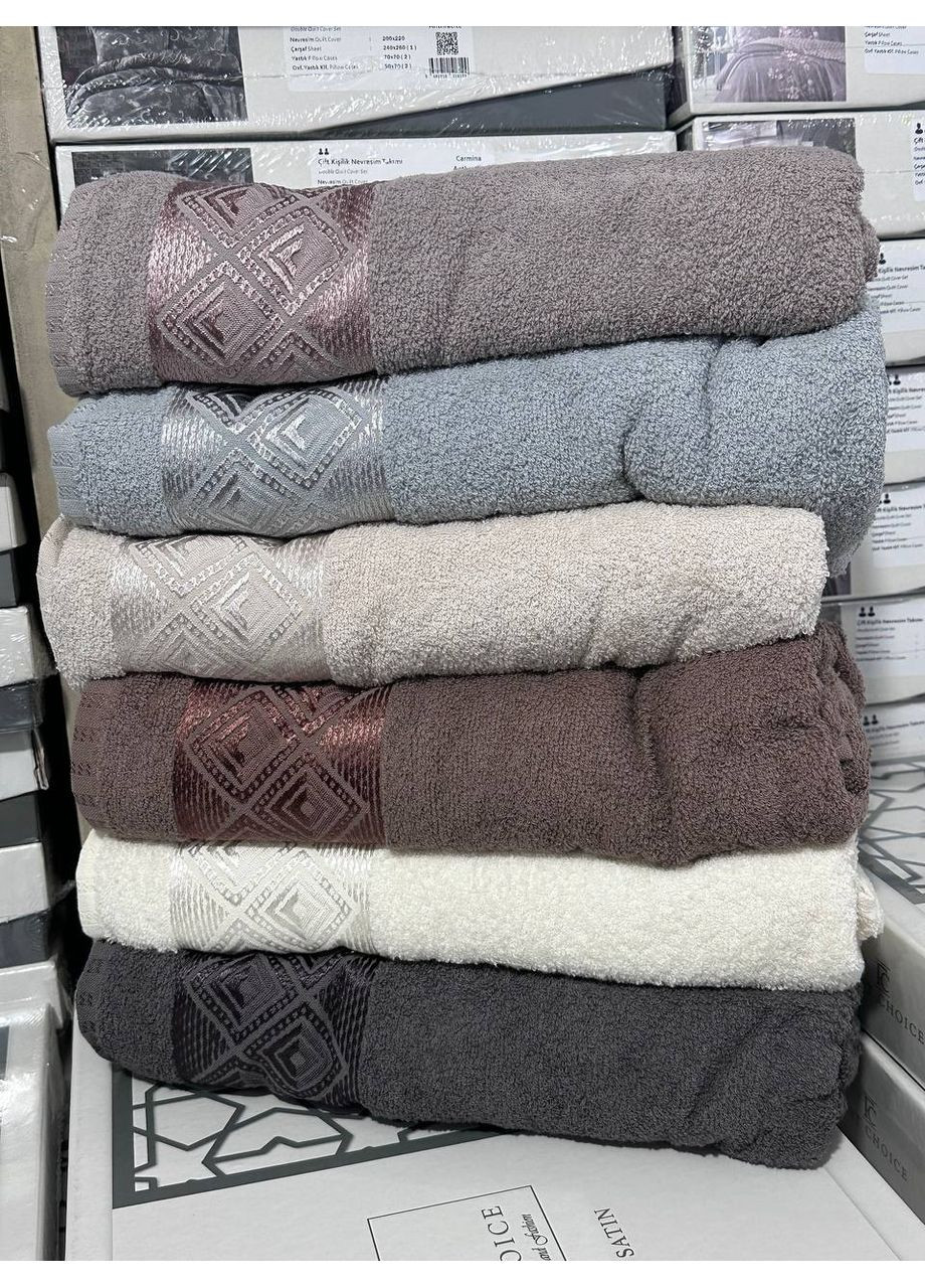 Рушники 90/50 см для рук, обличчя 6 штук Vishnya комбінований