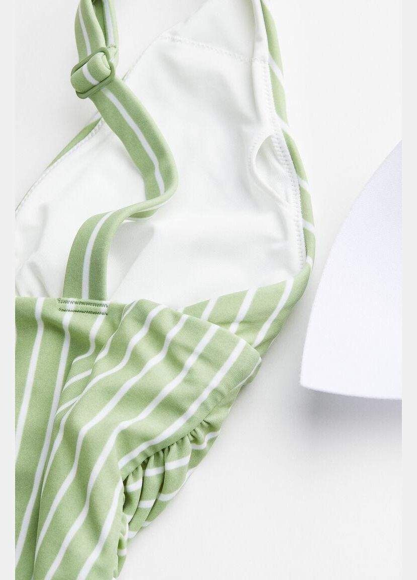 Комбінований купальник,світло-зелений-білий в смужку, H&M