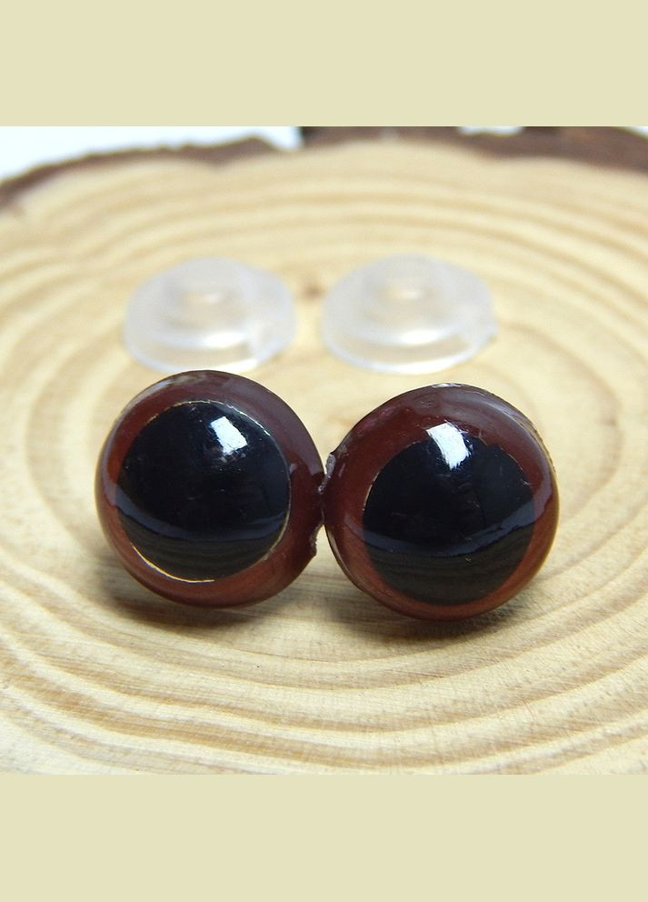 Очі для іграшок безпечні, 14 мм, коричневі, 2 шт No Brand (340483971)