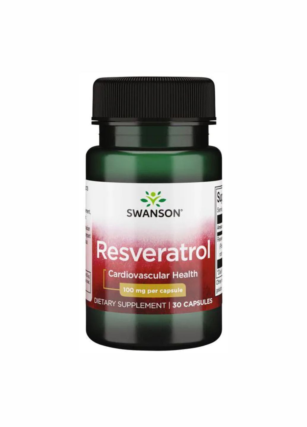 Ресвератрол 100 мг капсулы антиоксиданты для здоровья сердца 30 шт Swanson (367958048)