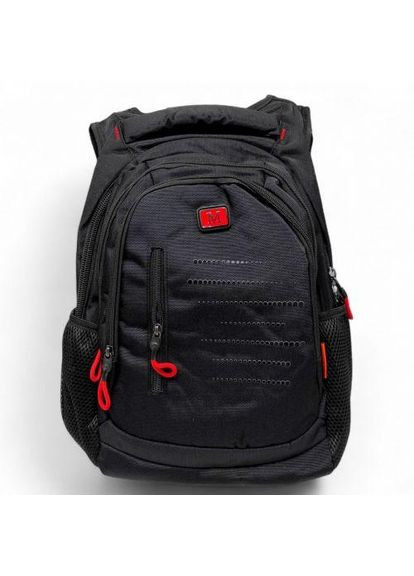 Рюкзак школьный, 30х43х15 см (ЧЕРНЫЙ С КРАСНЫМ) МІС (351485743)
