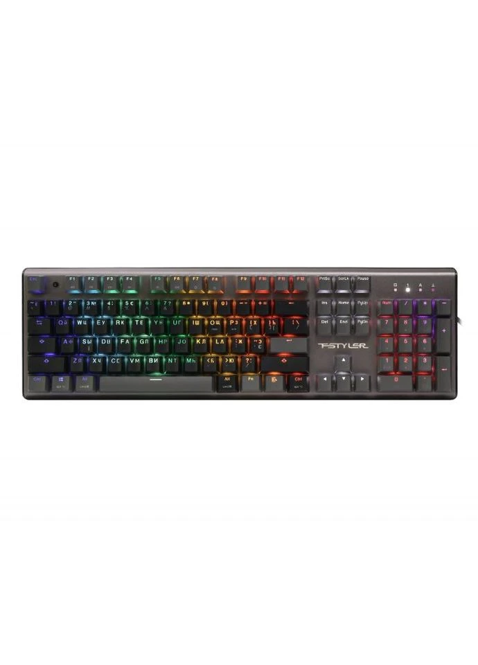 Клавиатура FS100 Stone Black "Fstyler", Black/Grey, USB A4Tech (322702214)