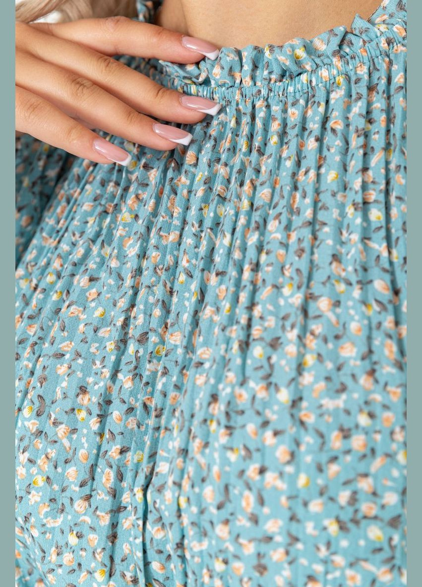 Бірюзова сукня вільного крою шифонова Fashion