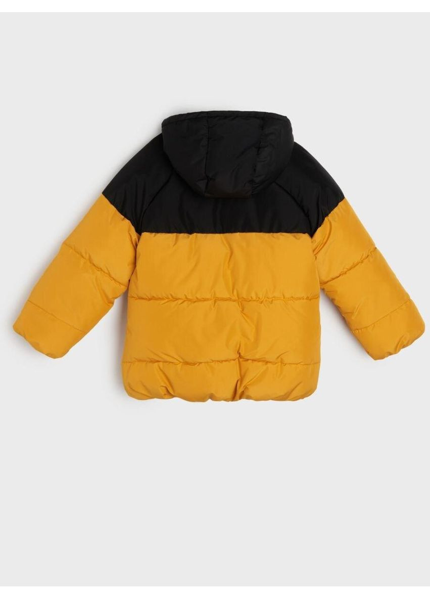 Комбінована демісезонна дитяча демісезонна стьобана куртка для хлопчика золотиста (25101602) Sinsay