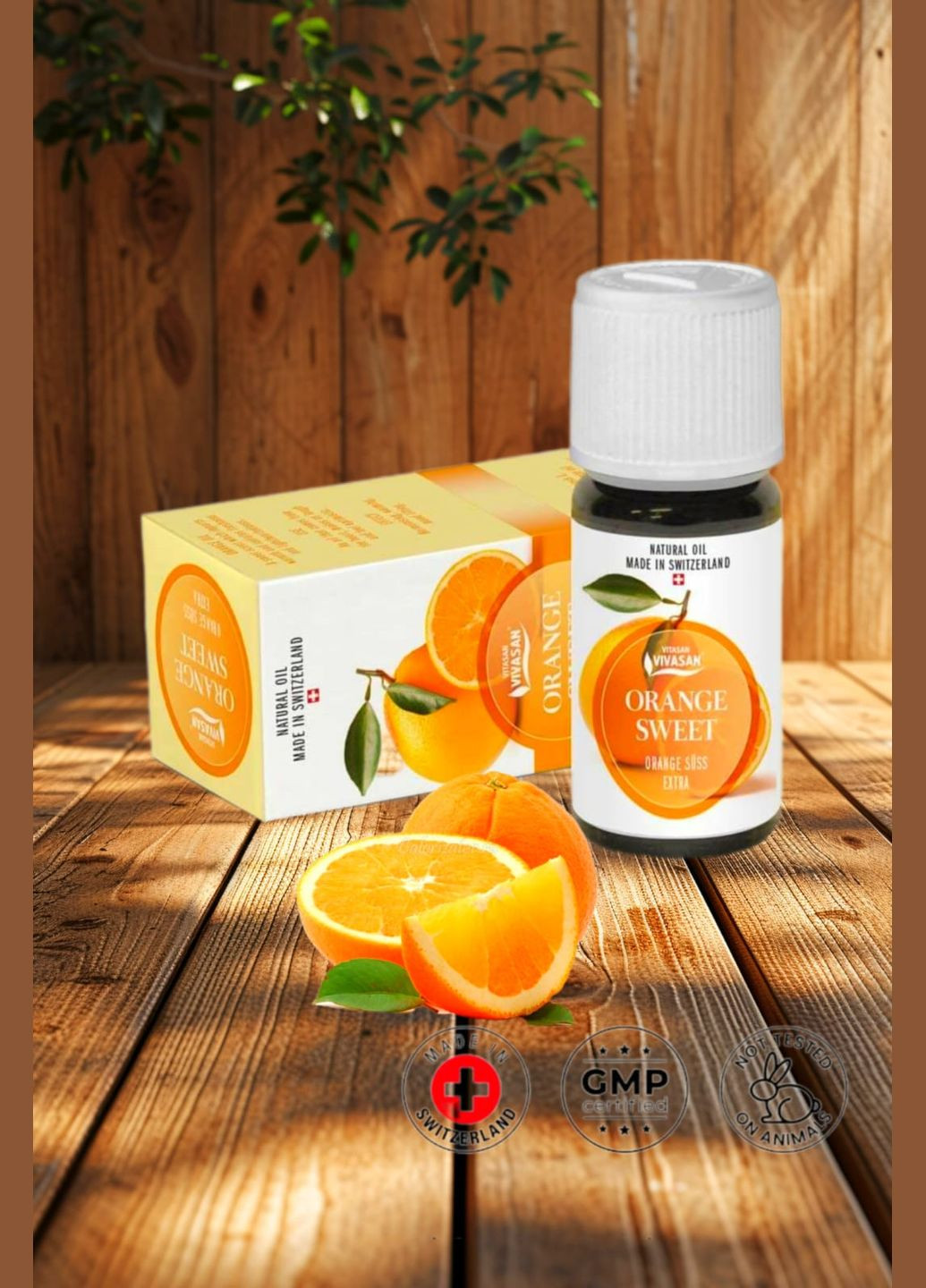 Натуральна ефірна олія Апельсин 10 мл, Швейцарія Vivasan (292731819)