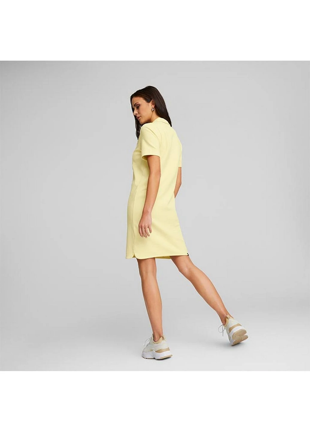 Желтое платье sleeve polo dress yellow 673116-42 Puma