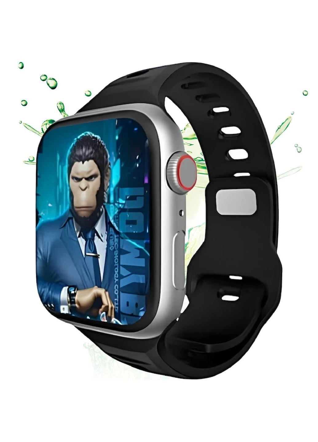 Ремешок BlueO Fluoro Rubber Sport для Apple Watch 42(ser.1-3)/44/45/46/49mm (Black) Epik (373685871)