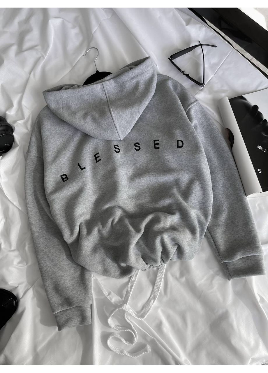 Женское худи BLESSED оверсайз на флисе No Brand С824/825-1584 (363839460)