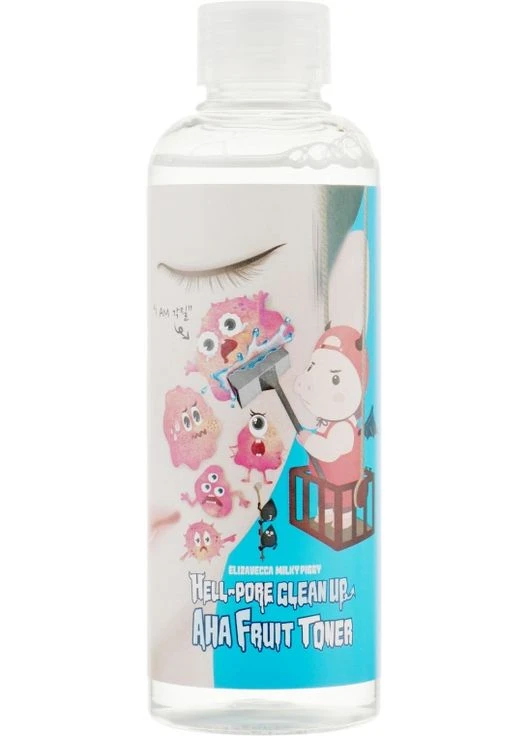 Пілінг-тонер з фруктовими кислотами Face Care Hell-Pore Clean Up Aha Fruit Toner 200ml (297803-58842) Elizavecca (368638477)