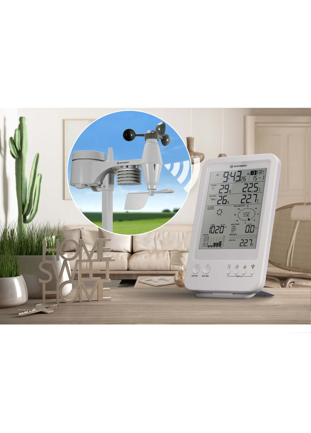 Метеостанция Weather Center 5-in-1 White (7002511) Bresser (346529680)