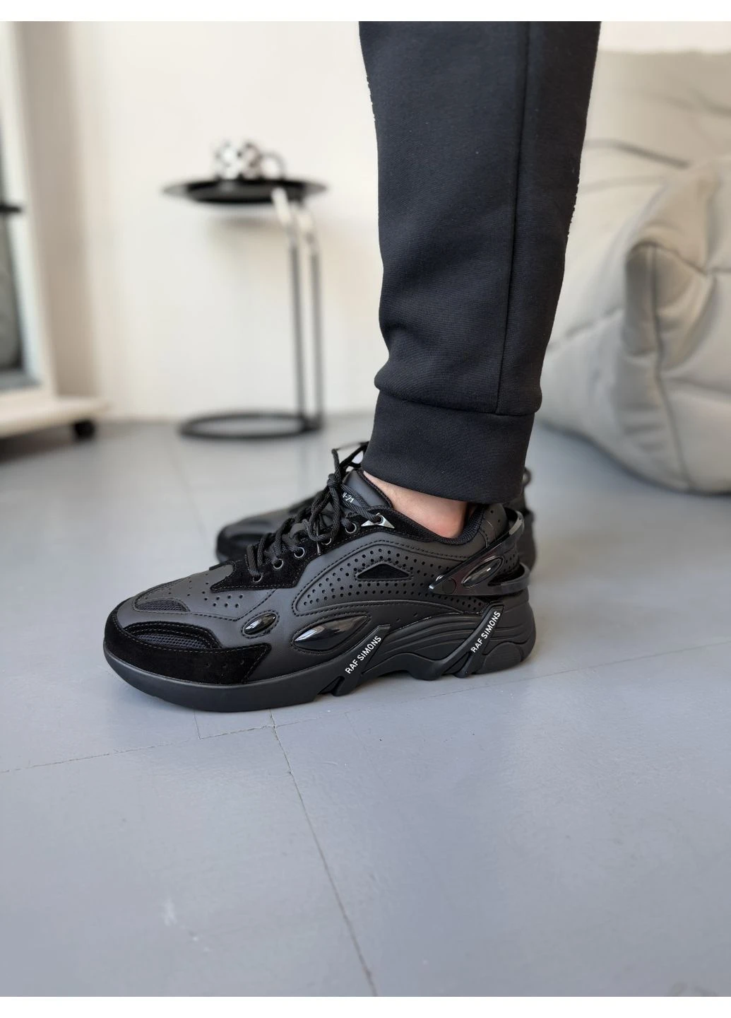 Чорні літні кросівки adidas raf simons cylon-21 black адідас раф No Brand