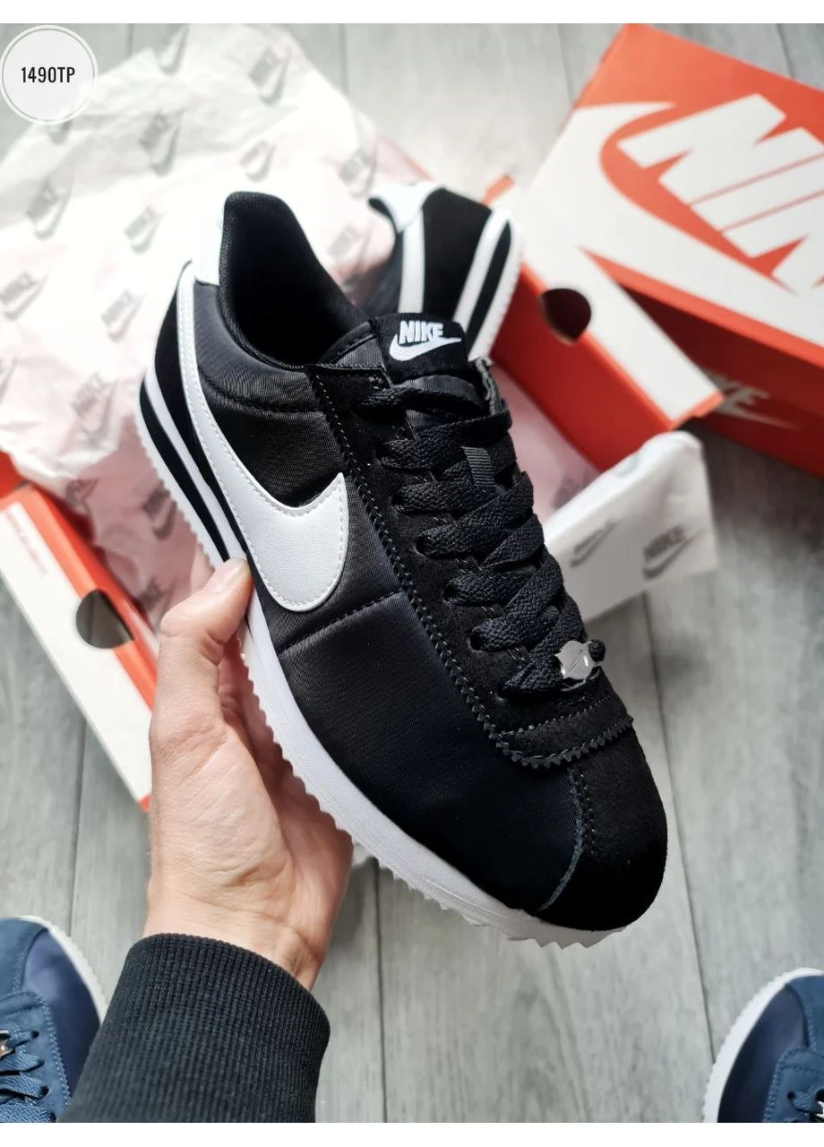 Білі кросівки чоловічі nike cortez black/white найк кортез білі демісезон No Brand