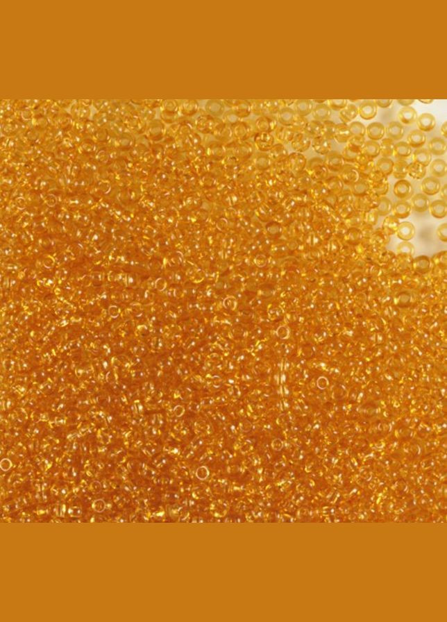 Бисер чешский Preciosa 10050, прозрачный, янтарный (10 г) No Brand (340484762)