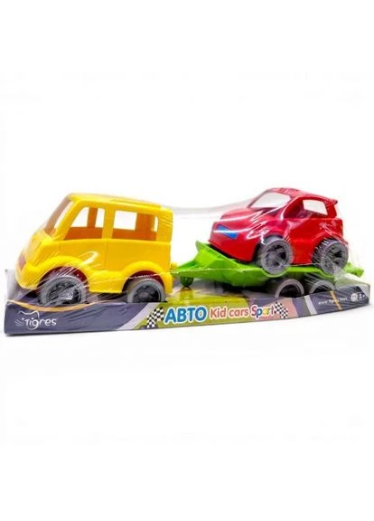 Набір авто Kid cars Sport (автобус жовтий + машинка червона) Tigres (393631584)