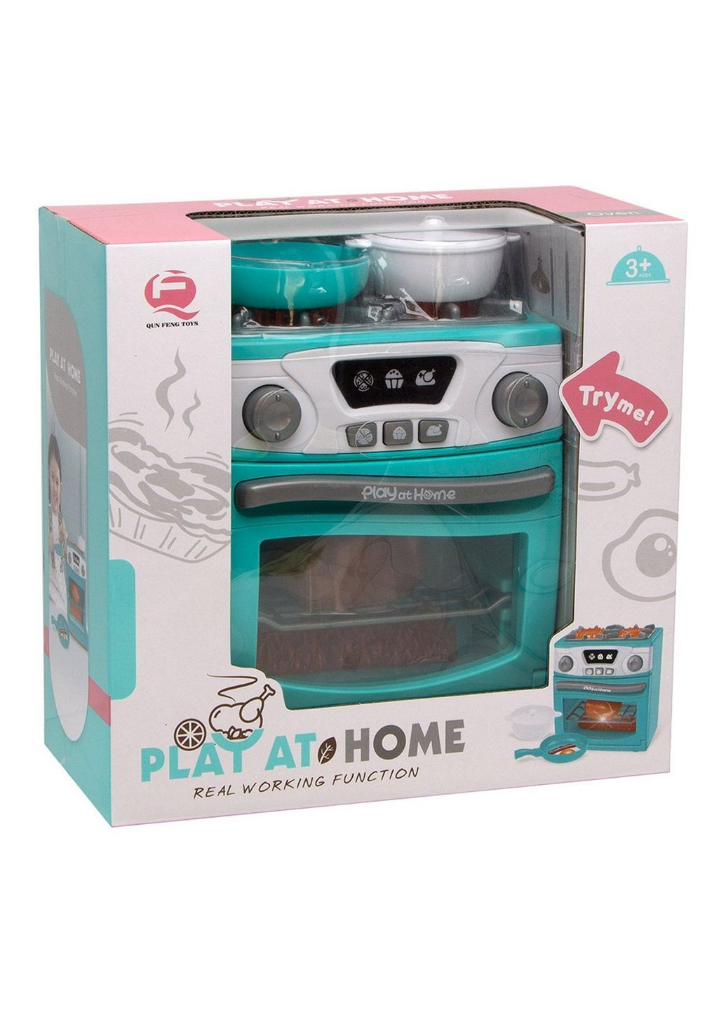Детская кухонная плита "Play at Home" 28х28х13 см QUN FENG TOYS (289461242)