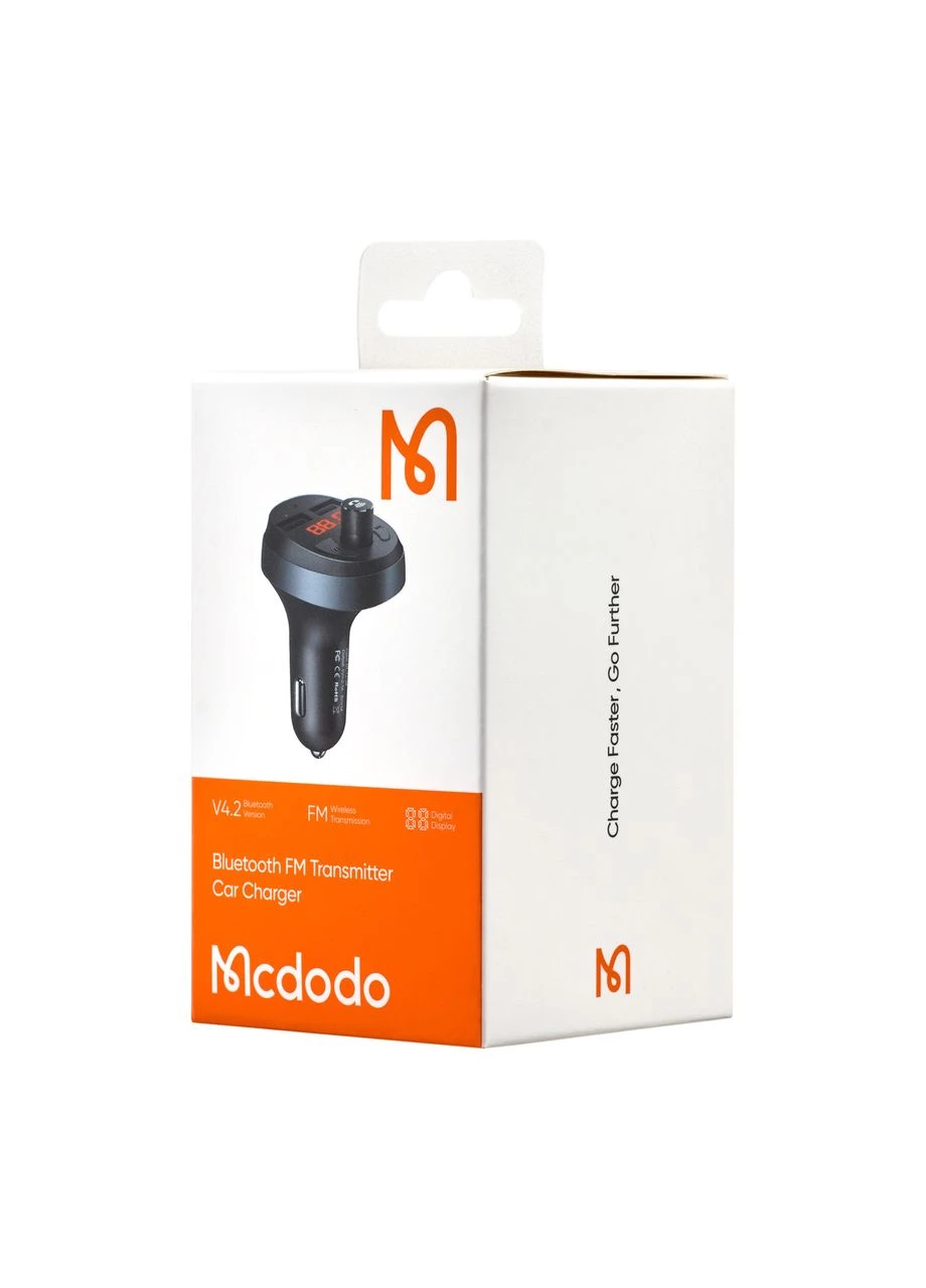 Адаптер - зарядне на 2 порти + FM-трансмітер Bluetooth FM Car Charger CC-6880 McDodo (390194398)