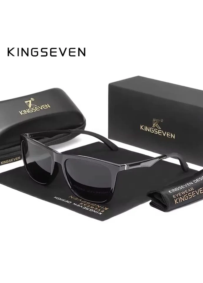 Поляризационные солнцезащитные очки 7536 Black Gray KINGSEVEN (400496425)