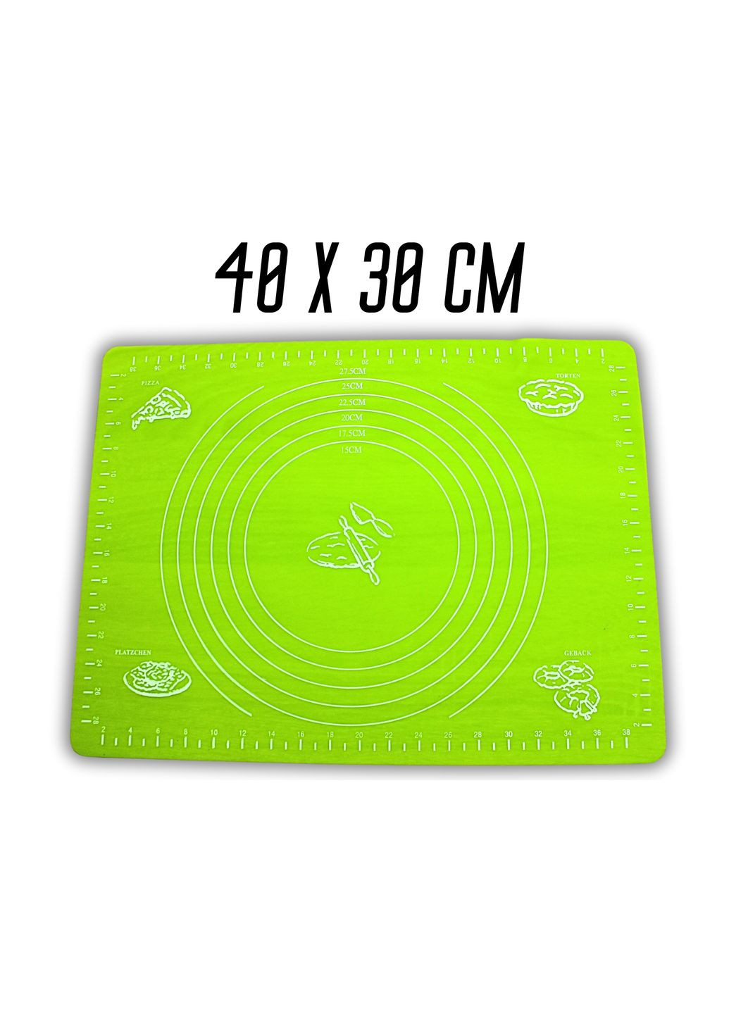 Коврик для теста силиконовый с разметкой Салатовый FROM FACTORY TSC (339104659)