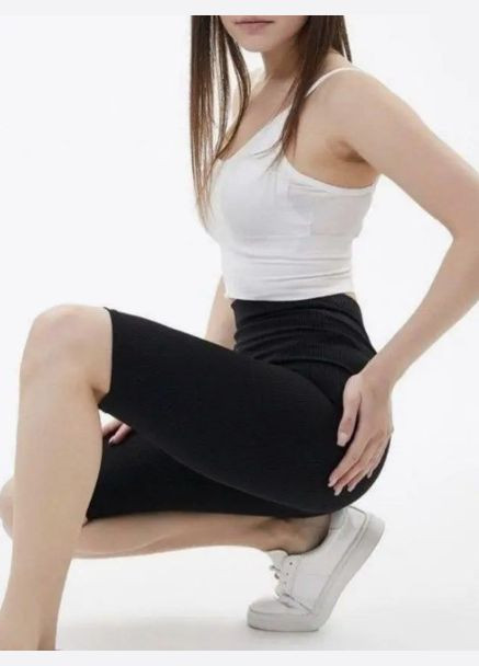 Велосипедки фітнес спортивні в рубчик зручні еластичні шортик No Brand Велосипедки в рубчик (340476846)