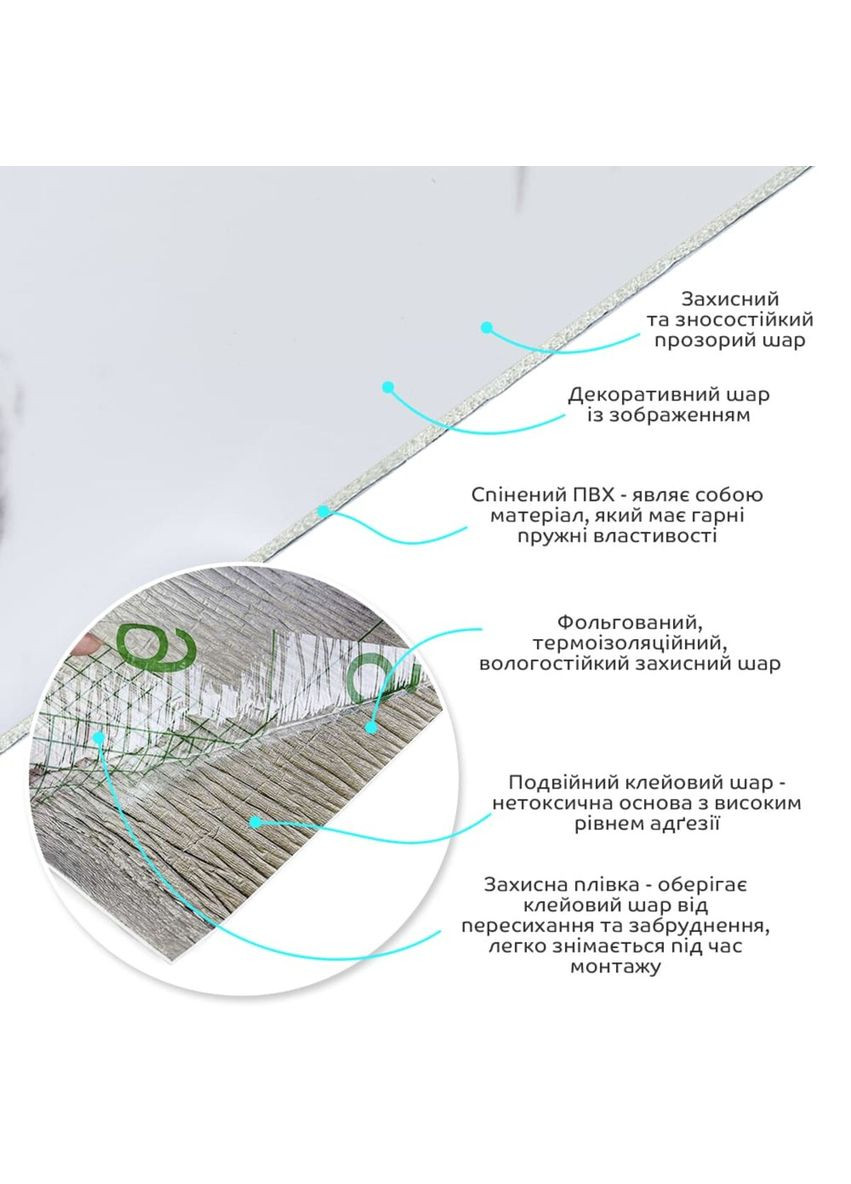 Самоклеящаяся виниловая плитка в рулоне белый мрамор с прожилками 3000х600х2мм Глянцевая SW-00001285 No Brand (316051162)