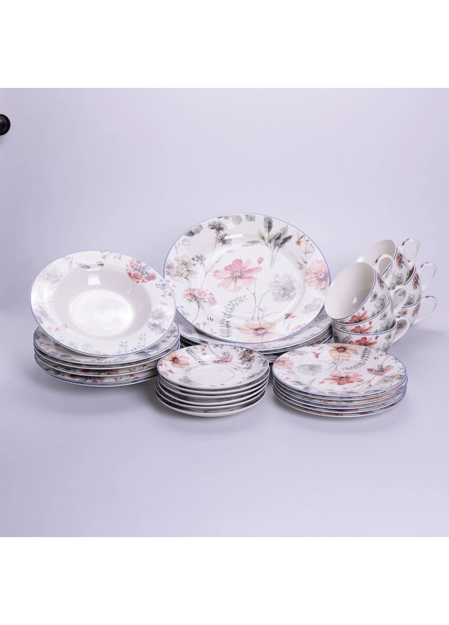 Столовий сервіз з порцеляни Fleur на 6 осіб 30 предметів HP-HK-5 Yiwu (395000932)
