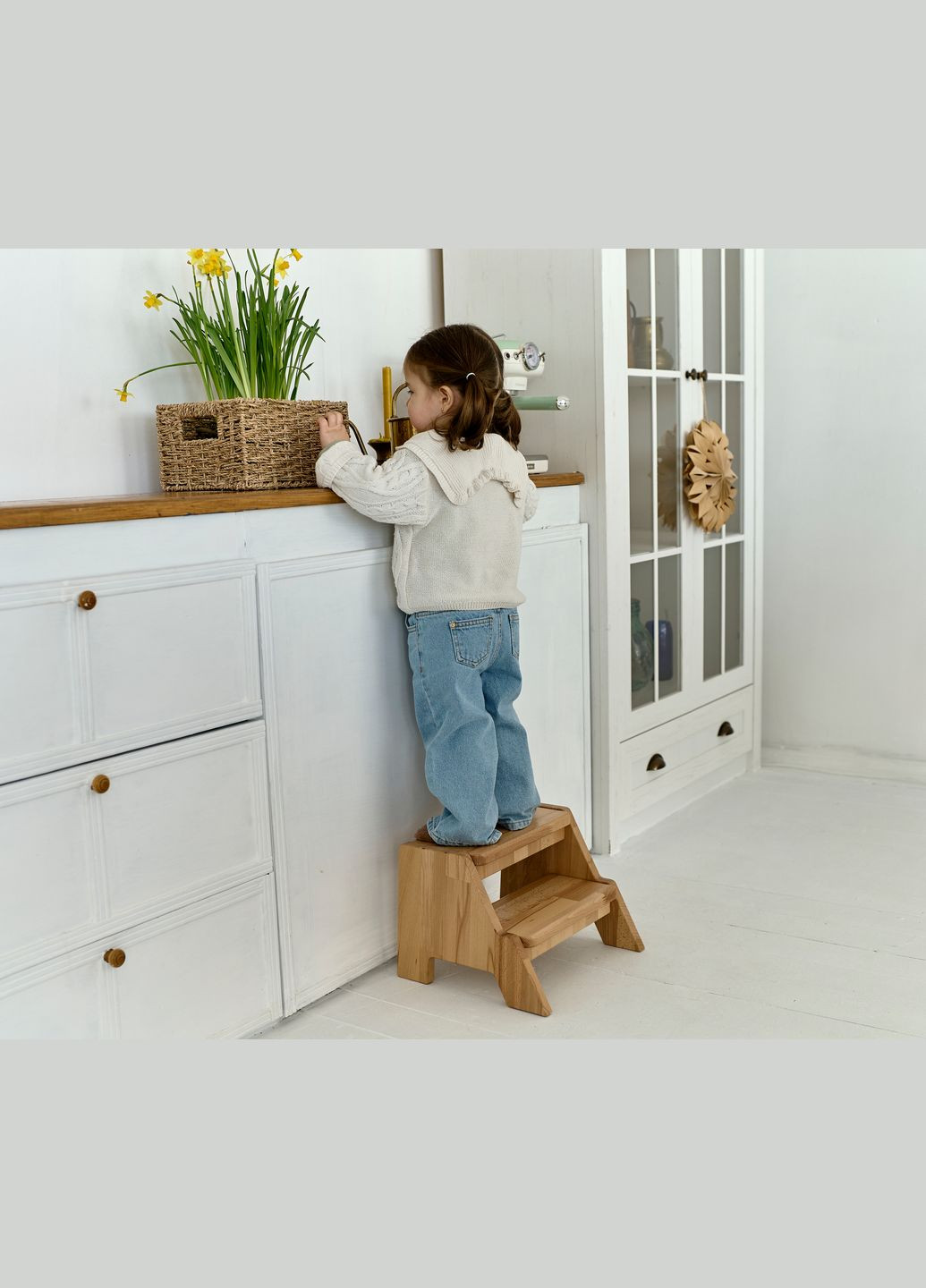 Дитяча підставка-сходинка для кухні та ванної з бука Tatoy (292312769)