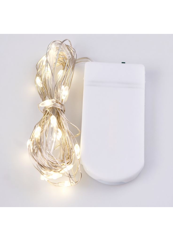 Гірлянда Роса нитка 30 LED довжина 3 м на батарейках, білий GarlandoPro (328441106)