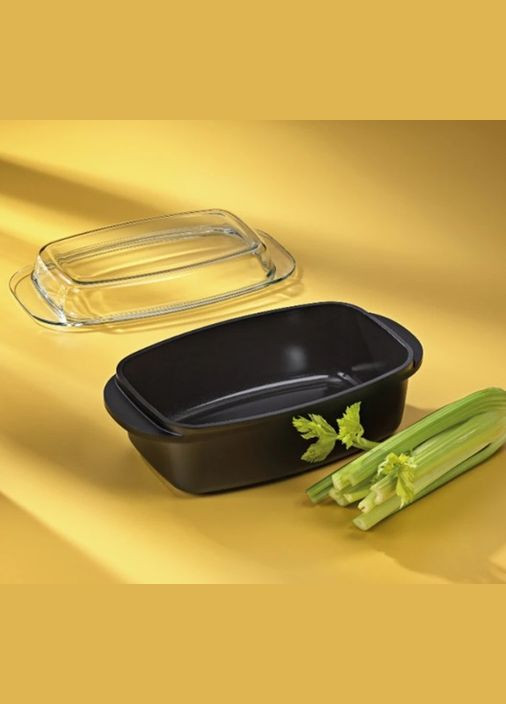 Гусятница с крышкой Atura 15172 40х22.5х16 см 4.5 л черная Kela (364764430)