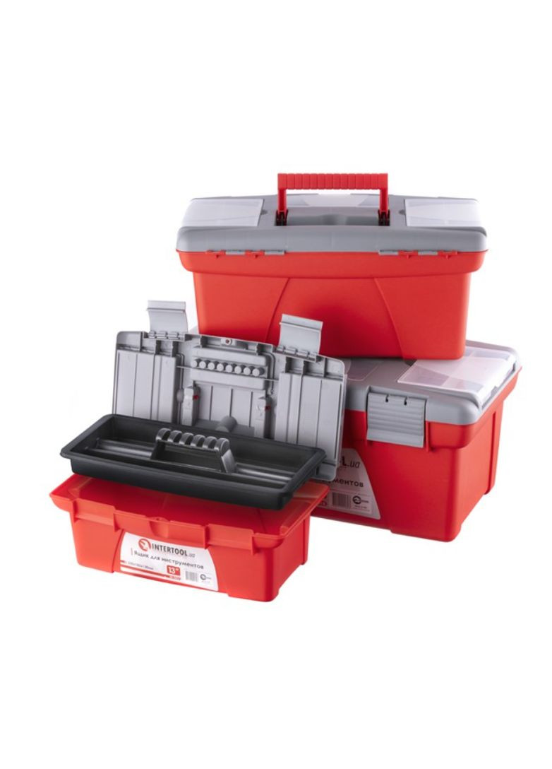Комплект ящиков 13" 16" 18" (3 шт.) BX-0403 (BX-0403) красные Intertool (349820285)