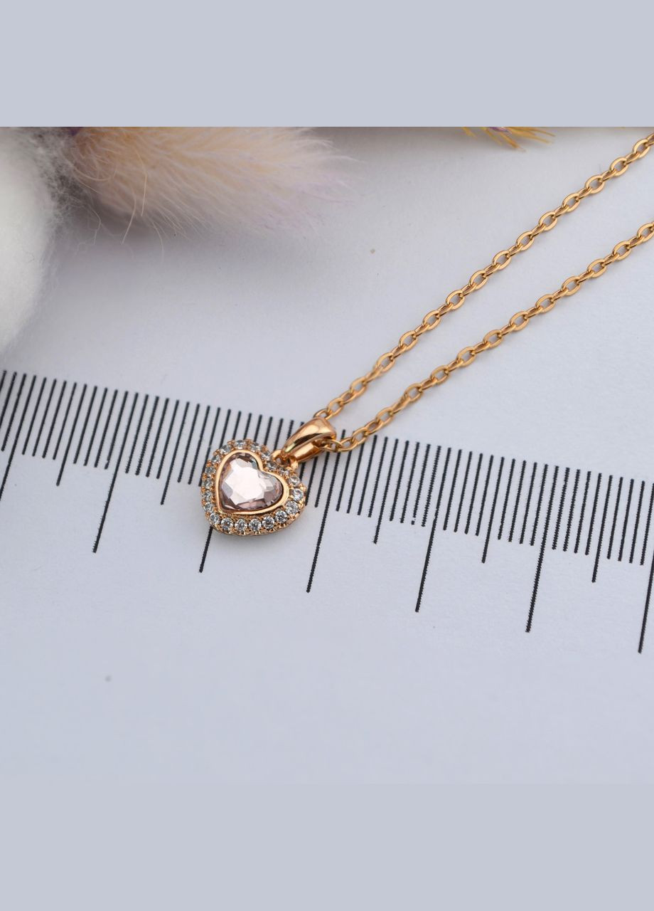 Кулон подвеска с сердечком с цепочкой 40-45 см. по медицинскому сплаву (АРТ. №500939) Xuping Jewelry (329443506)