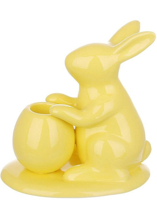 Підсвічник порцеляновий "Жовтий Кролик" 12 см, на 1 свічку Bona (332668085)