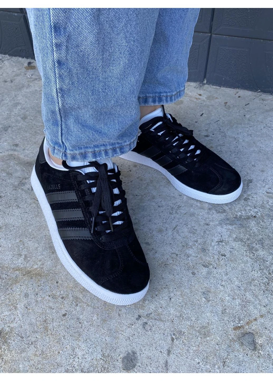 КРОСІВКИ ЖІНОЧІ ADIDAS GAZELLE BLACK WHITE АДІДАС ГАЗЕЛЬ БІЛІ No Brand білі демісезони (391967886)