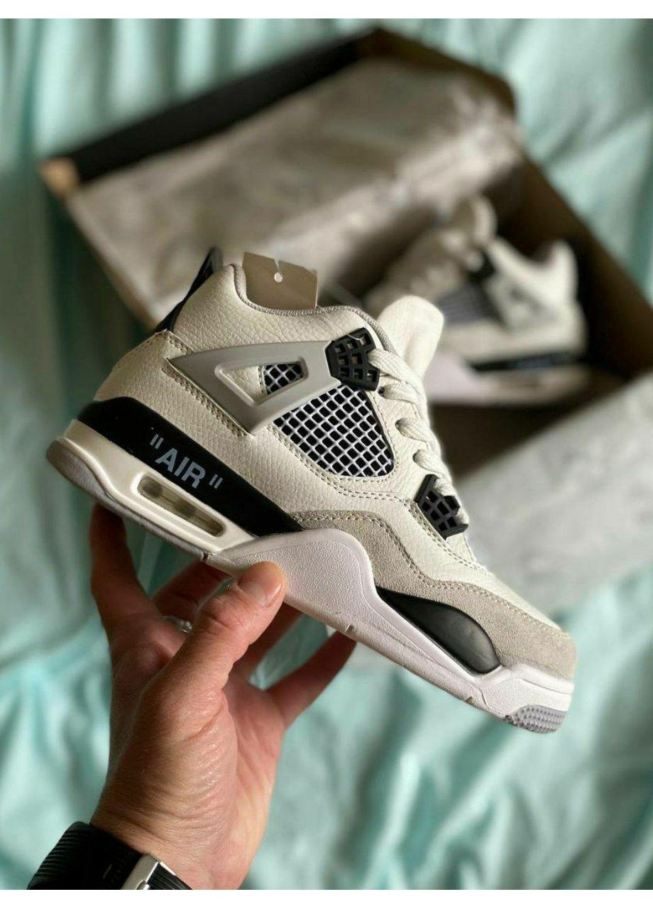 КРОСІВКИ ЖІНОЧІ NIKE AIR JORDAN 4 MILITARY BLACK V2 НАЙК АІР ДЖОРДАН No Brand чорні демісезони (367172669)