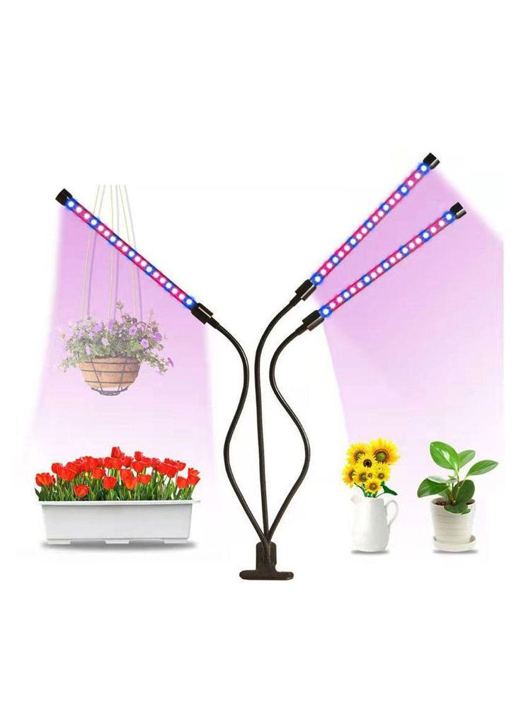 Фітолампа гнучка 30w 2:1 на 3 світильники No Brand (302806234)