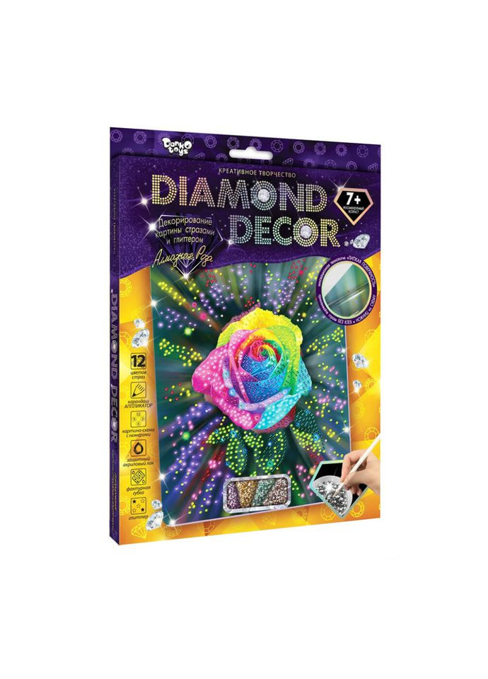 Набір креативної творчості Алмазна троянда DD-01-05 "DIAMOND DECOR" Danko Toys (304404139)