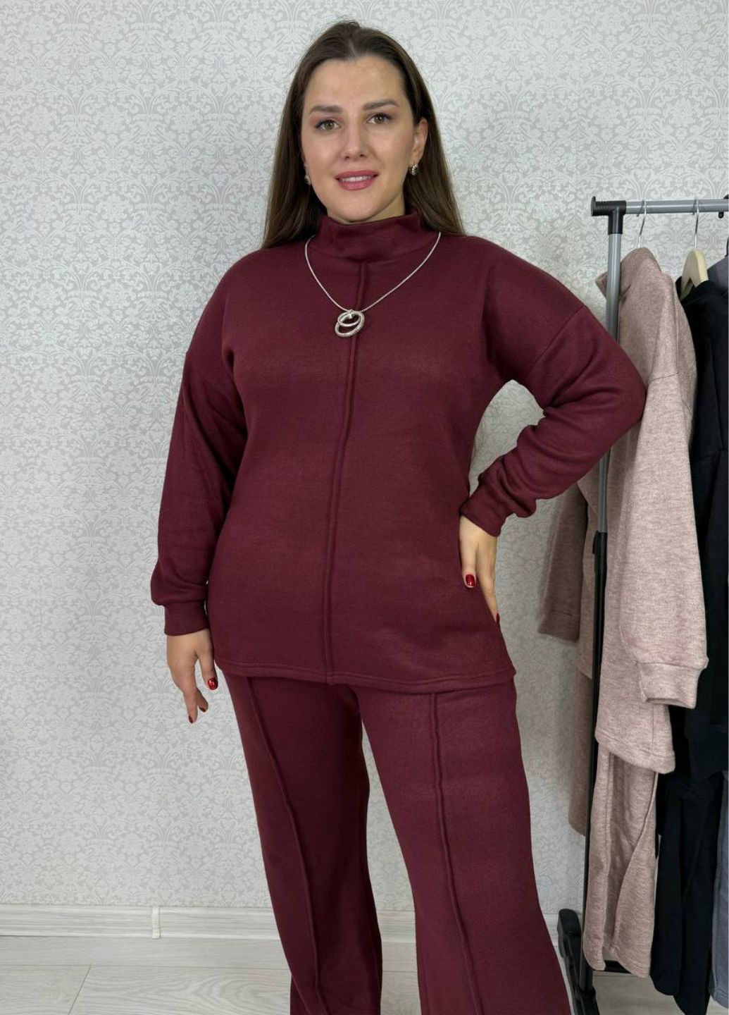 Костюм двойка: Кофта с воротником стойкой и брюки. Tik-Tak (341735807)