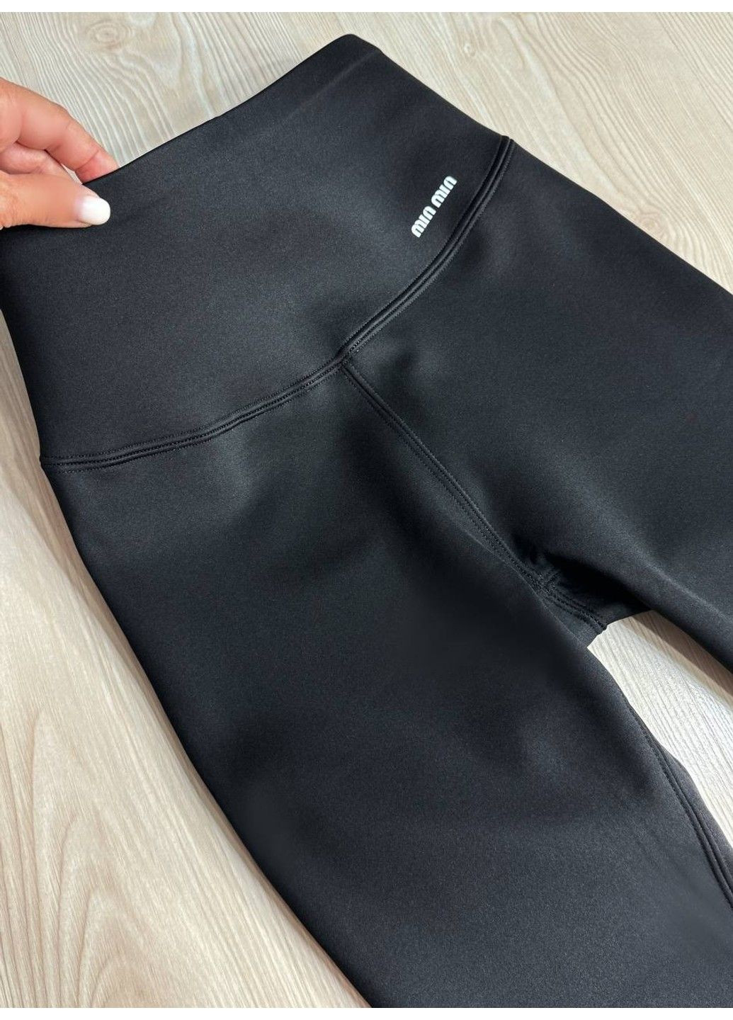 Лосини жіночі 9973 утеплені з пуш-ап і широким поясом чорні Clover (360817922)