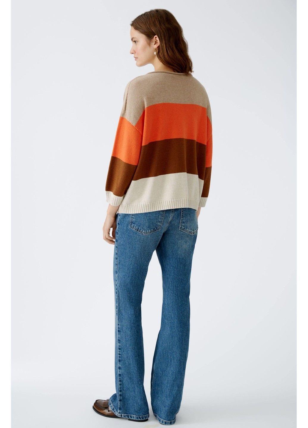 Комбінований демісезонний жіночий джемпер 90175 0703 різнокольоровий 42 джемпер Oui