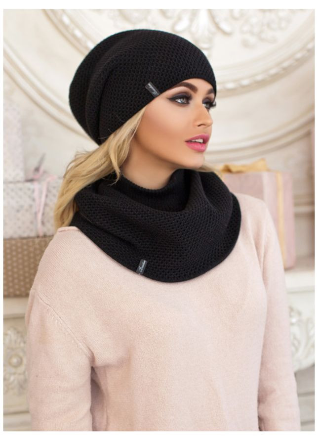 Шапка женская вязаная и хомут комплект Braxton Жаклін (307172361)