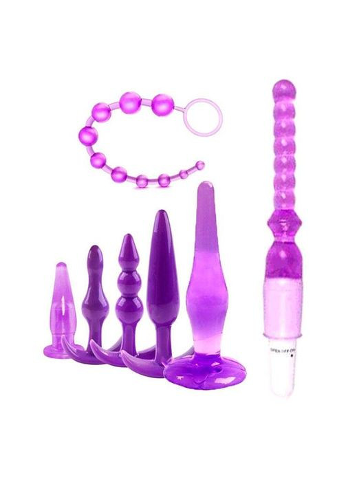 Анальный набор из 7 предметов - Фиолетовый - Анальные игрушки - (372734251)