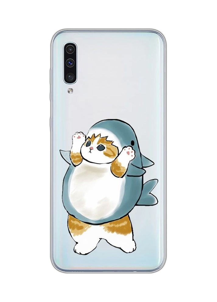 Прозорий чохол на Samsung Galaxy A50 (2019) A505/A30s:: Котик акула (принт 379) Creative (355403190)