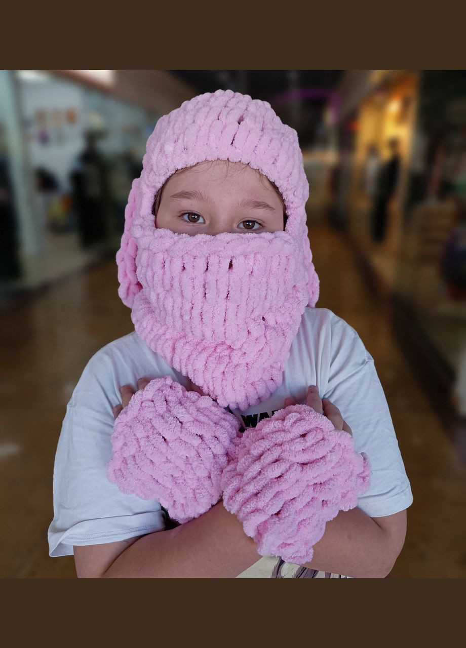 Детская шапка-балаклава с длинными ушами 2 Льва (354830346)