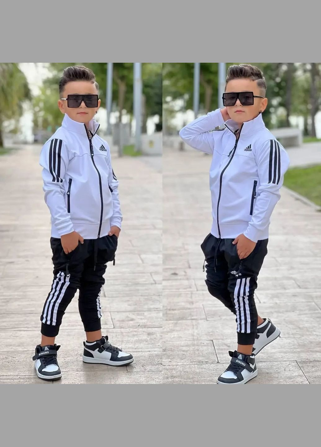 Детский подростковый спортивный костюм Adidas — Спортивный костюм Адидас для подростка ✨ 36 (140), Черный No Brand (315690113)