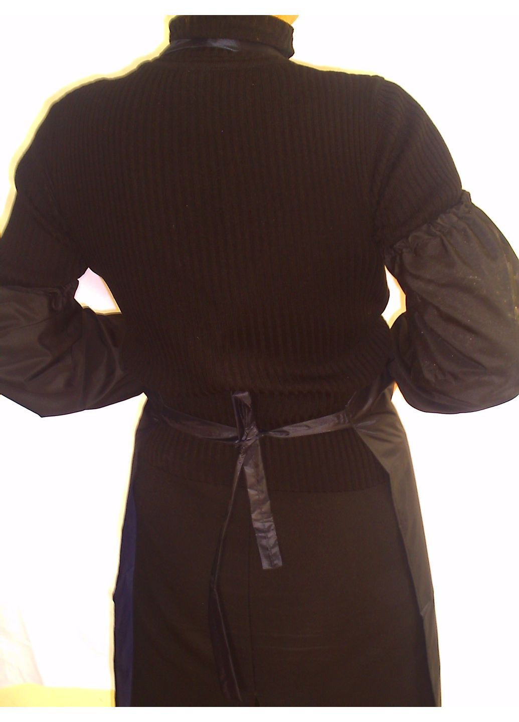 Фартух для мийниці робочий ПВХ 85*63смсередній нейлон водостійкий прогумований чорний, т/синій для роботи з м'ясом, рибою Litma (368713993)