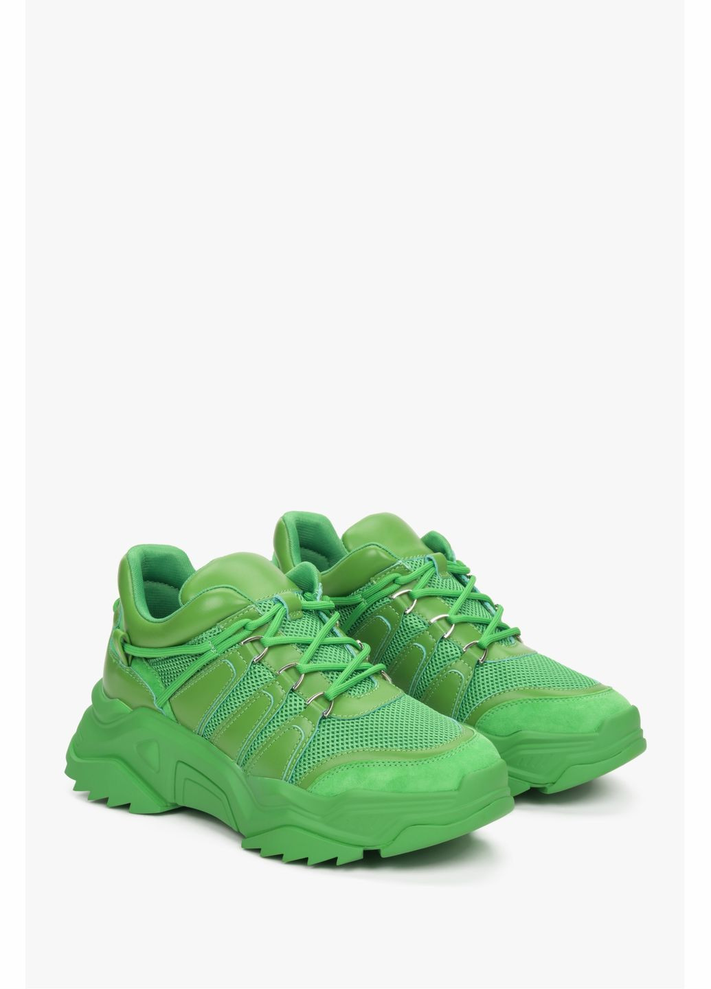 Зелені осінні кросівки, колір зелений ES8