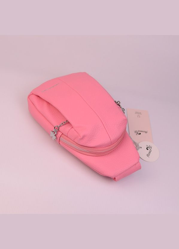 Рожева жіноча маленька нагрудна сумка слінг для телефону та маленького гаманця No Brand (330066288)
