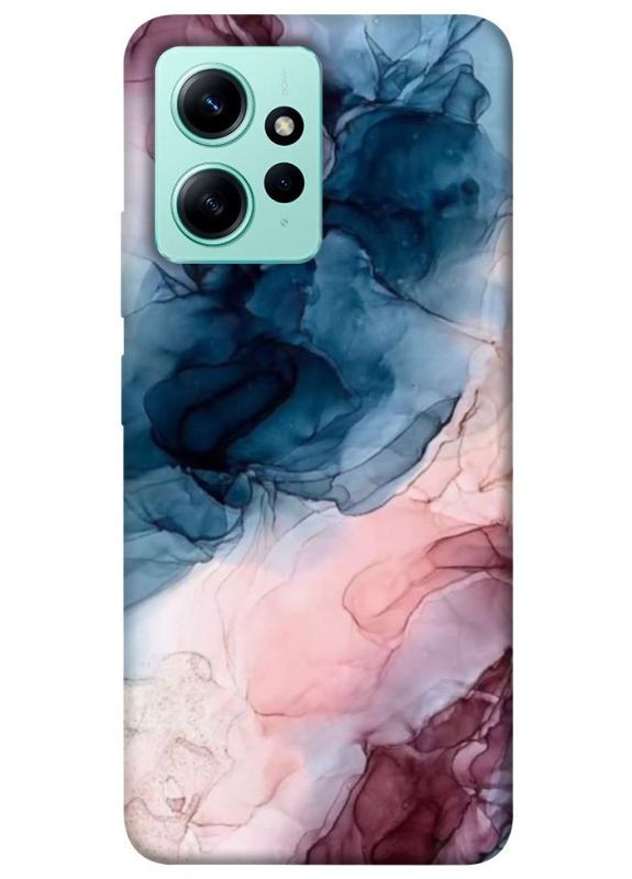Чохол з принтом для Xiaomi Redmi Note 12 4G / для Ксяомі, сяомі, ксіомі редмі ноте 12 Рожево-блакитні розводи No Brand (339677978)